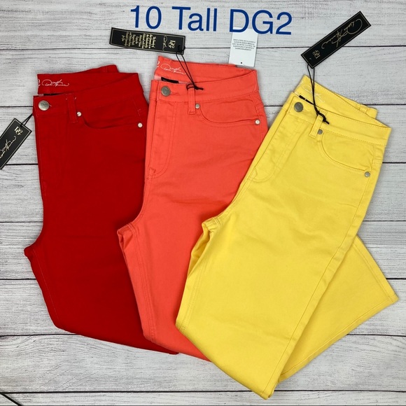 DG2 by Diane Gilman crop jeans, Bright Red, 10Tall - Picture 7 of 7